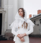 Lace Chapel Veil for Church | White Mantilla Head Covering