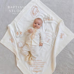 Boys' Baptism Outfit  – Ivory with Beige Embroidery (Shirt, Pants, Booties, Hat), Christening Gown BoyBoys Baptism Gown
