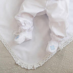 Linen Baby Christening Outfit & Baptism Set – Personalized Option Available
