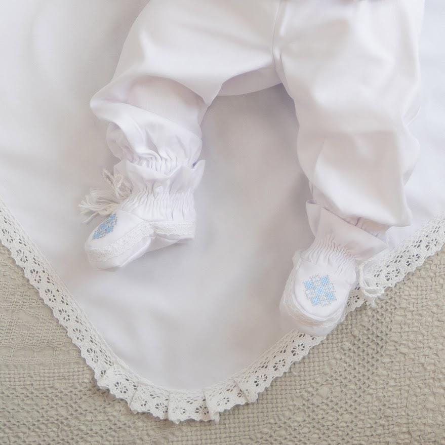 Linen Baby Christening Outfit & Baptism Set – Personalized Option Available