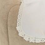 Personalized Linen Baptism Cloth – Embroidered Christening Shawl – Custom Baby Blanket