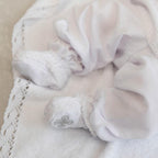 Baby Boy Christening Set – Linen Outfit, Hooded Towel, Candles & Cross Pillow