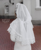Lace Chapel Veil for Church | White Mantilla Head Covering