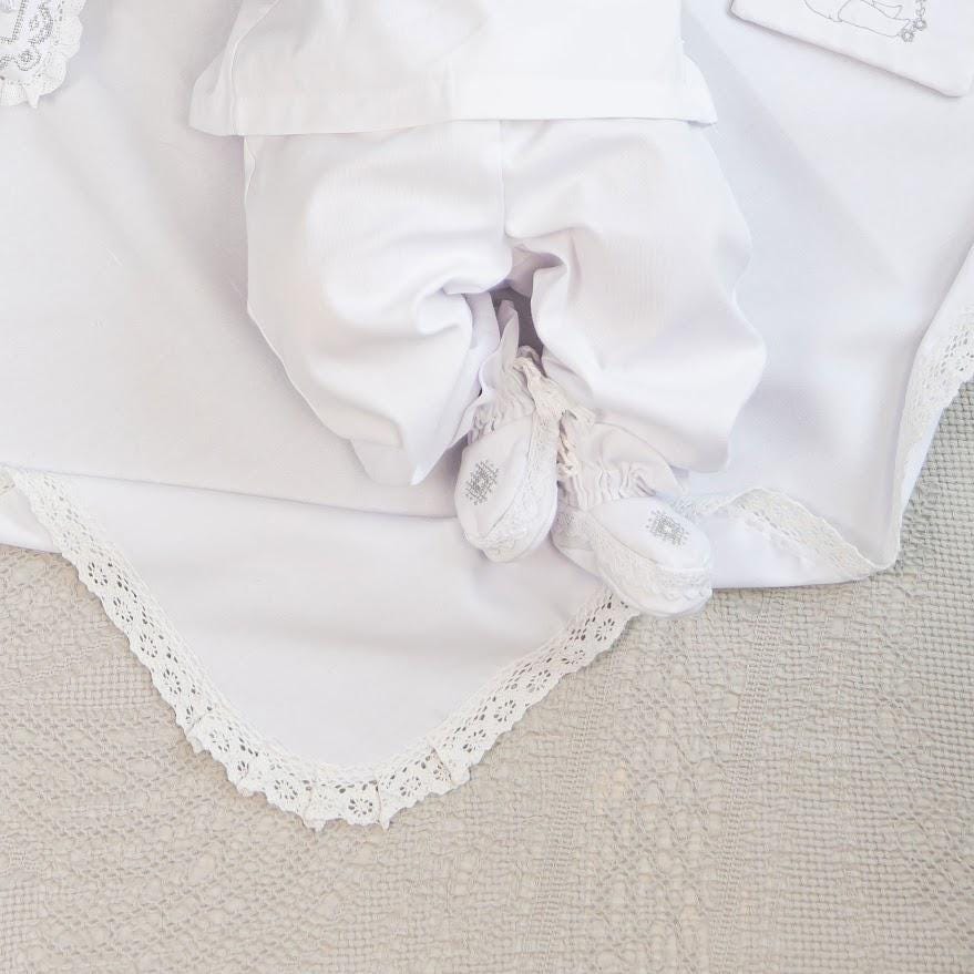 Luxury Baby Baptism Set – White Christening Outfit with Accessories