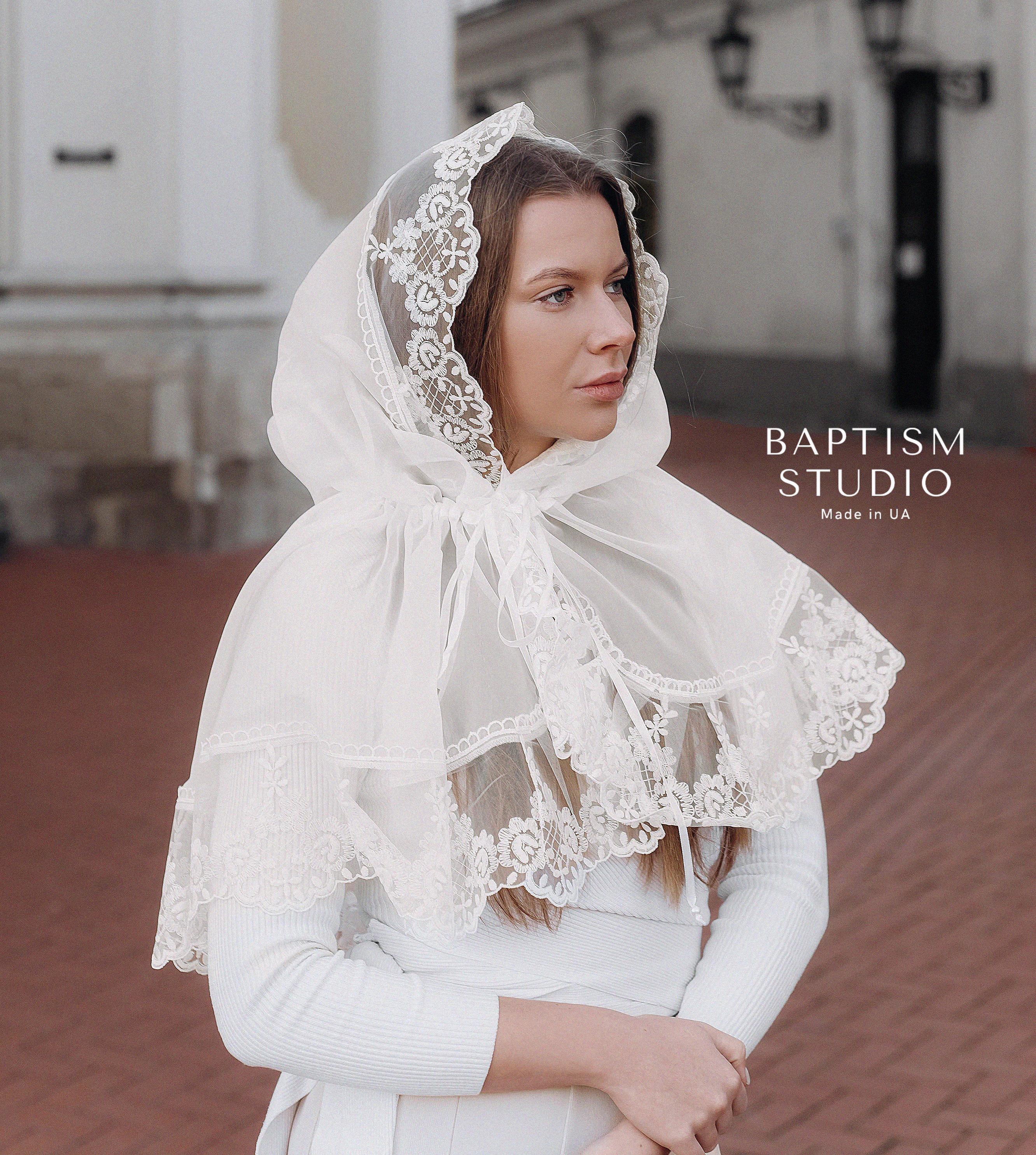 Elegant Lace Church Palantine / Prayer Shawl for Women