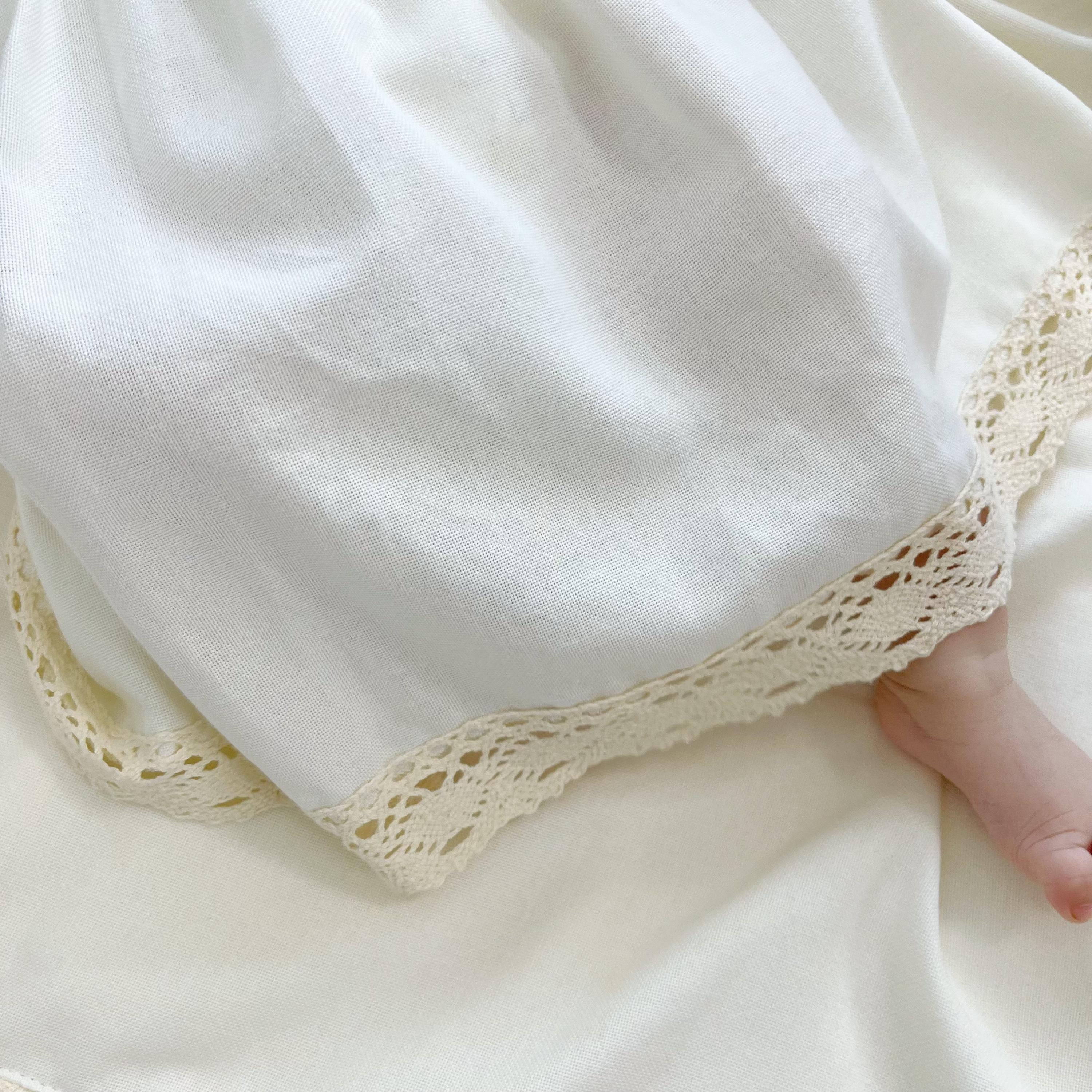 Complete Baptism Set for Baby Girl  – Linen & Velour
