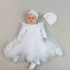 Elegant baby girl christening outfit for church ceremony